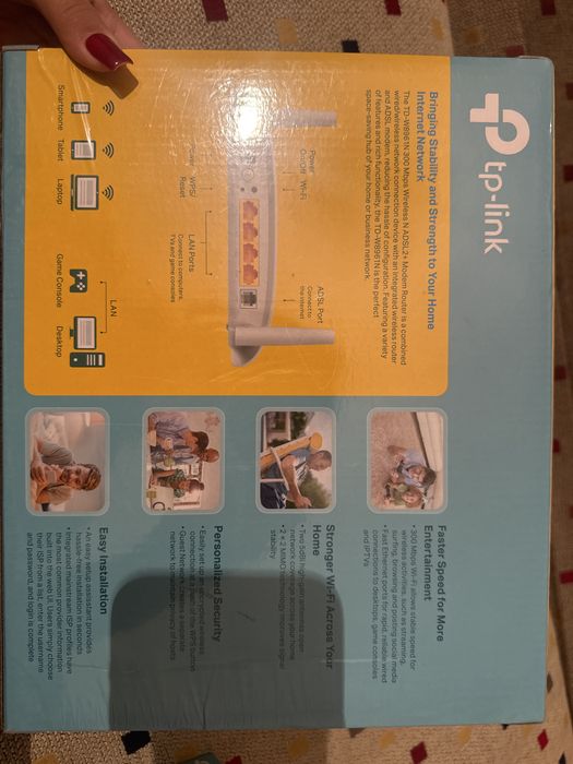 Роутер tp-link новый запечатанный с USB адаптером