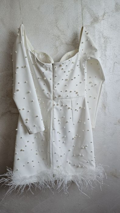 Rochie eleganta de cununie -  perle & pene