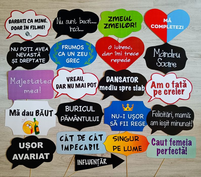 Propsuri recuzită foto mesaje petrecere
