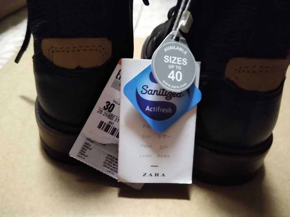 ZARA Естествена кожа -30 размер