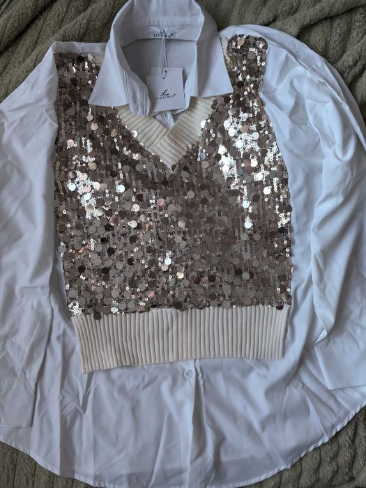 Дамска риза с пайети