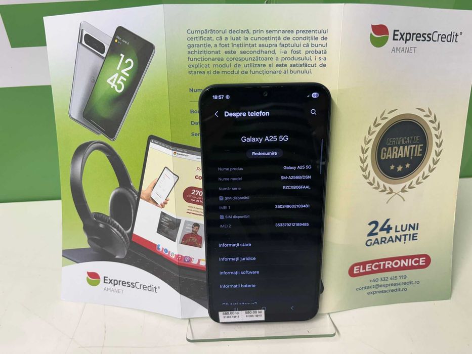 Telefon Samsung Galaxy A25 (B.61365-Tatarasi) Garantie 2 ani-580 lei