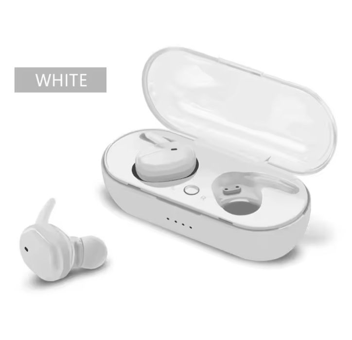 Casti wireless alb negru