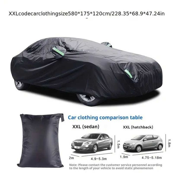 Prelata husa masina autoturism neagra Oxford Premium XXL 580x175x150cm 150lei M 430x170x150cm 120lei L 480x175x150cm 130lei XL 510-540x175x150cm140lei