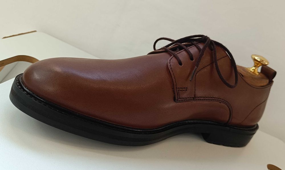 Pantofi derby 42 plain toe premium ZIGN NOI piele naturala