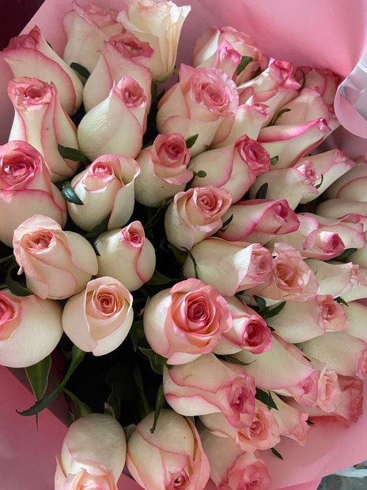 Цветы, Букет, бело-розовые