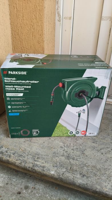 Tambur furtun 15 m Parkside irigat curte