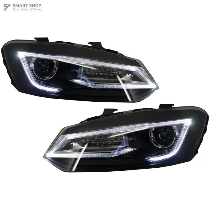 Faruri LED XENON HID VW Polo 6R / 6C / 61 (2011-2017) Devil Eye Look