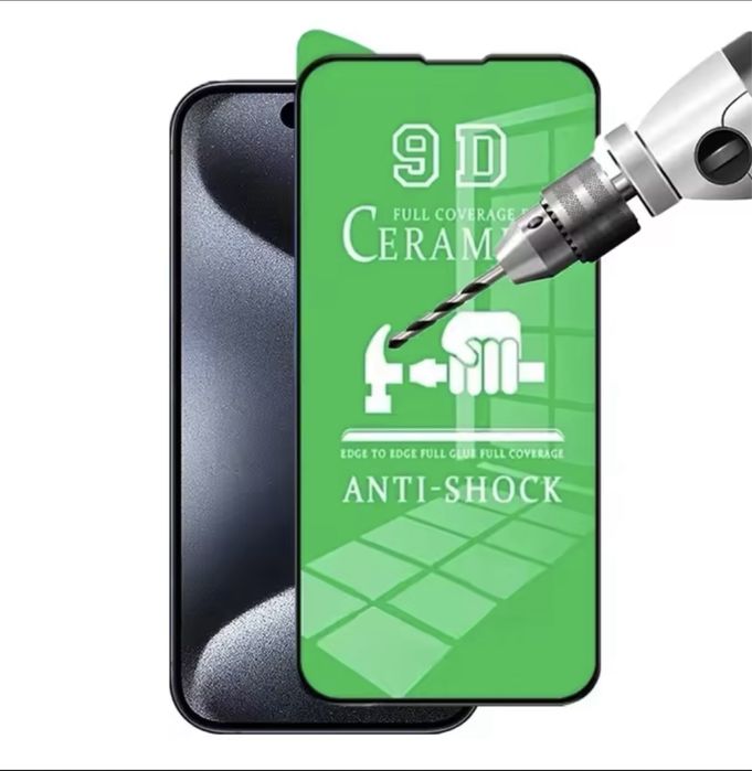  Стъклен/керамичен протектор за дисплей и камери за IPhone 16,15,14,1