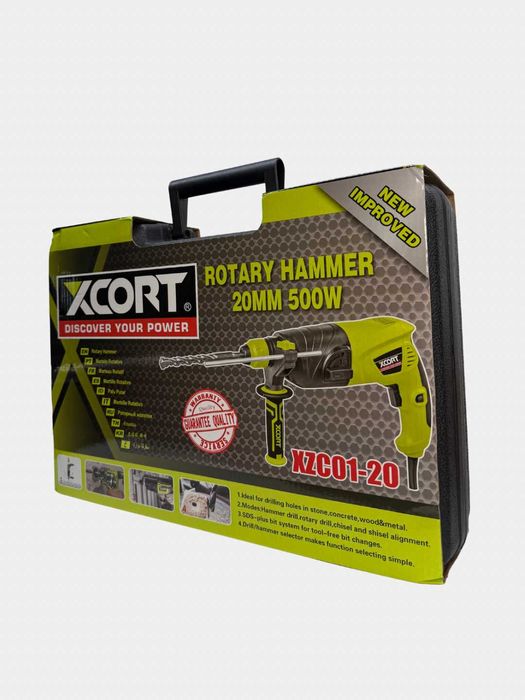 Elektr perforator XCORT XZC01-20, 800 Vt, SDS-Plus, 3 ta rejim, qutida