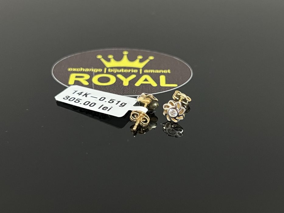 Bijuteria Royal CB : Cercei copil aur 14K 0,51 grame