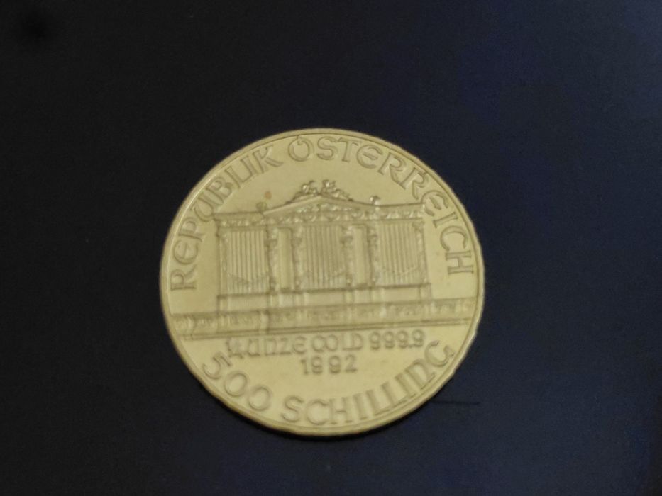 Vand moneda aur Wiener Phillarmoniker 500 schilling 1992