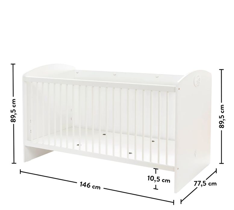 Бебешко легло самостоятелно с двулицев матрак и протектори Чилек Cilek