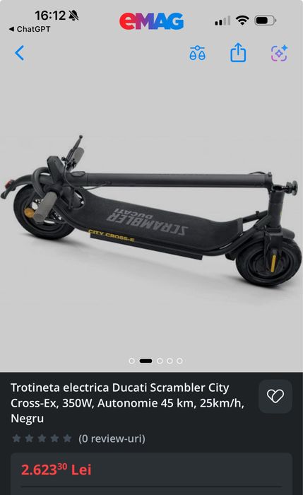 Trotineta electrica Ducatii cross
