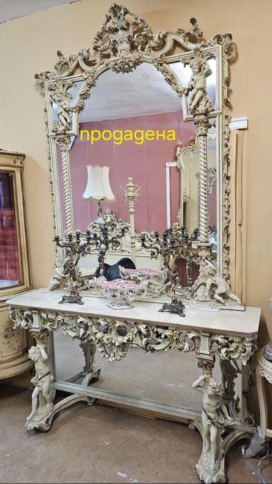 Веницианска барокова конзола със огледало