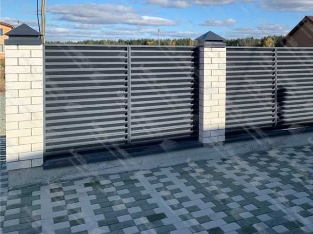 Забор жалюзи горизонтальный