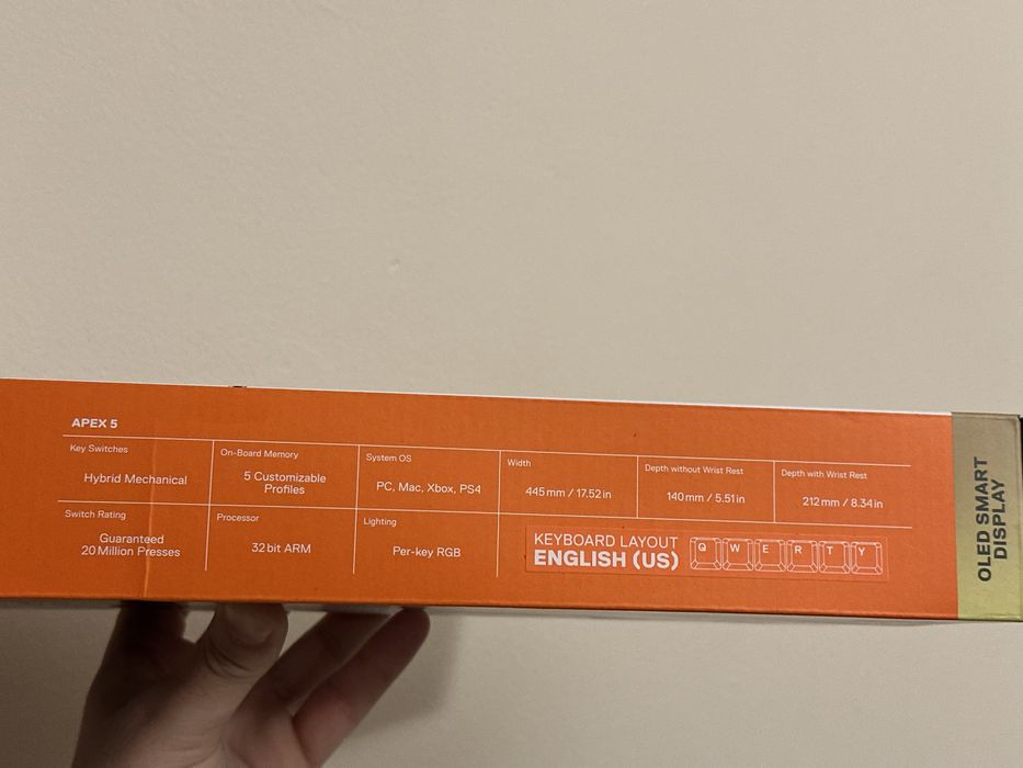 Tastatură gaming rgb Steelseries apex 5 noua sigilata