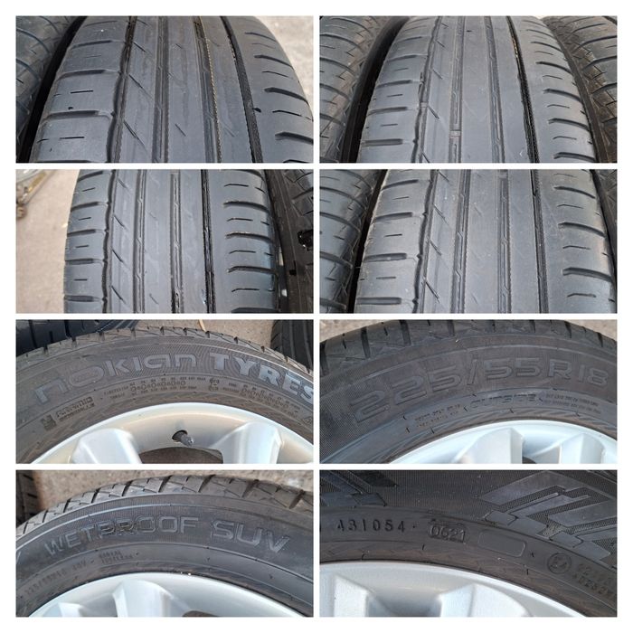 18" 5X114.3mm Hyundai, 5х114.3мм Хюндай Оригина с гуми 225/55/18 Nokian