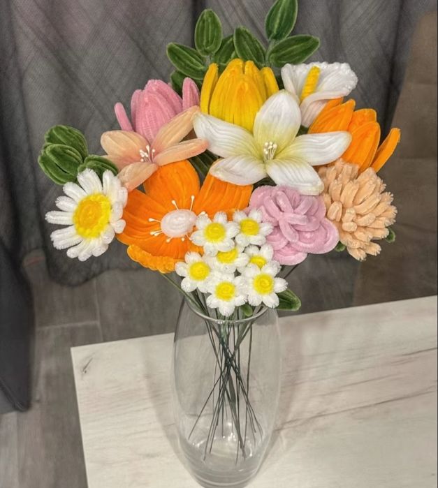 Букеты из синельной проволоки