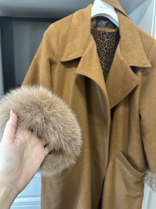 Palton Stofa Lana Blana Naturala