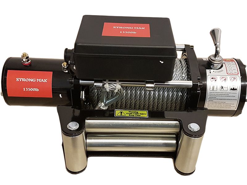 ЛЕБЕДКА - електрическа(с дистанционно) за джипове 12 V -13500lb гр ...