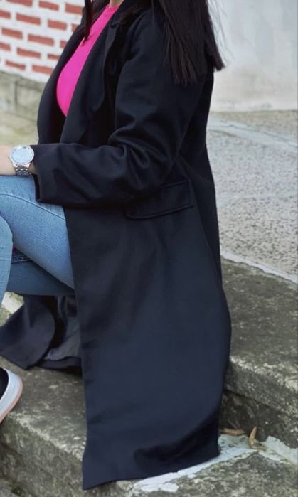 Черно дамско палто