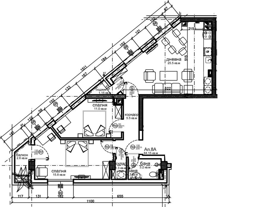 Предлагаме Ви тристаен апартамент в Красна поляна 2