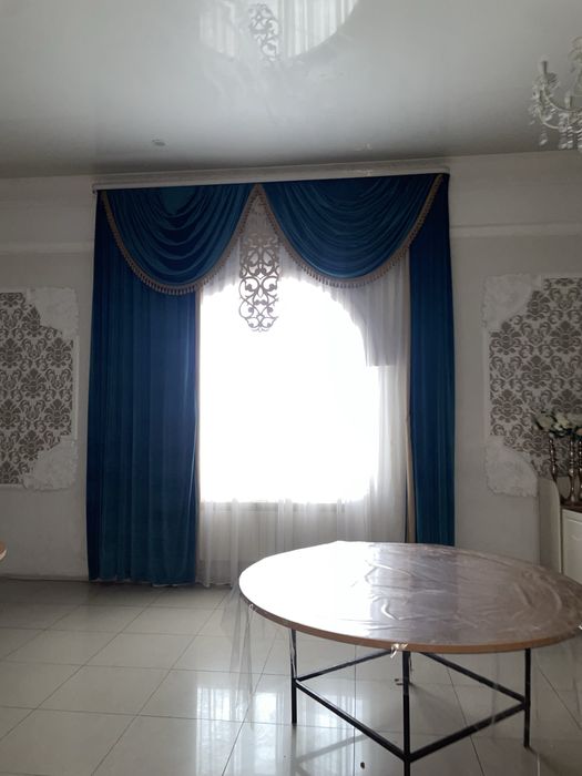 Темно-синие шторы/портьеры