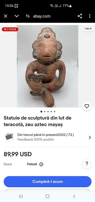 Statuie Mayas din lut de teracota
