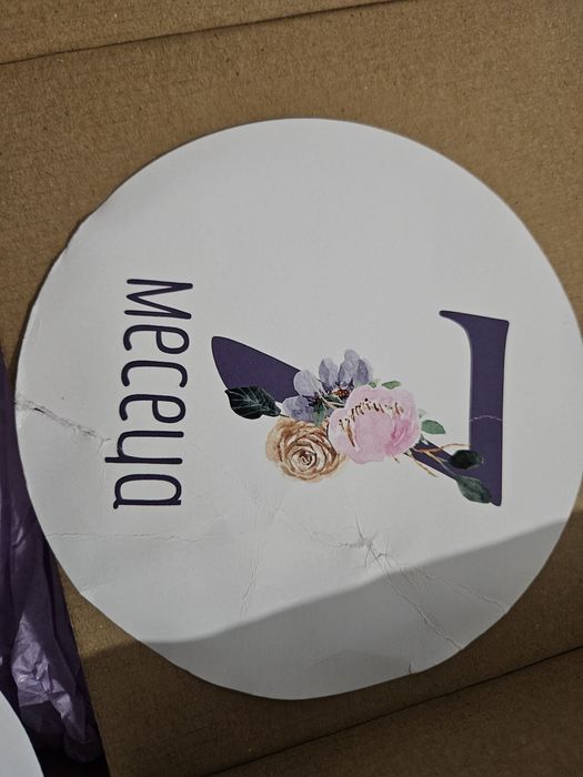 Комплект табелки с цифри за месечни снимки на бебе