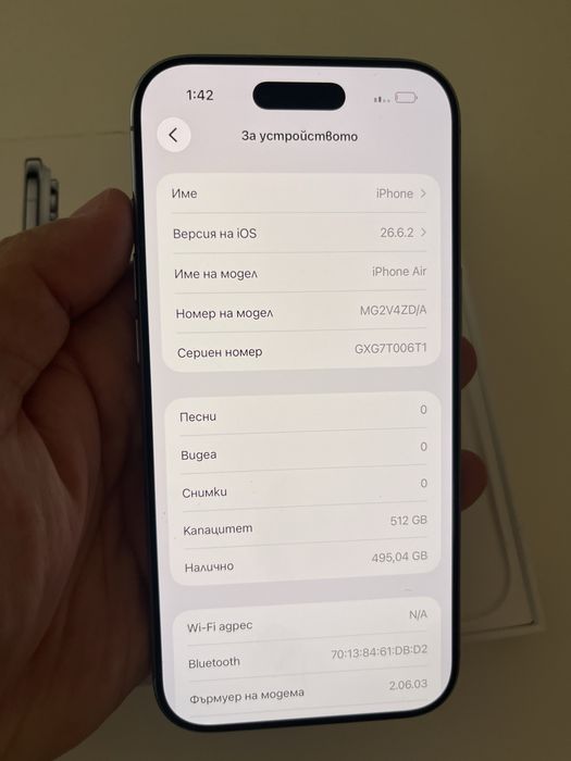 Iphone Air 512GB 100% bat