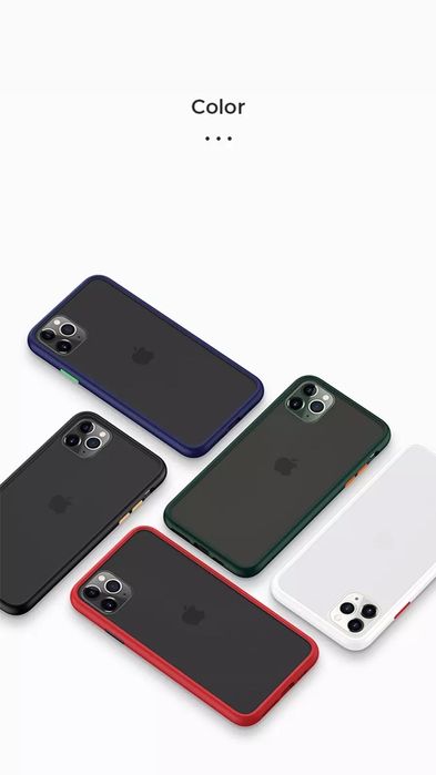 Iphone 11/12/13 PRO MAX Husa 0,5mm Rama Silicon Cu Spate Plastic Mat