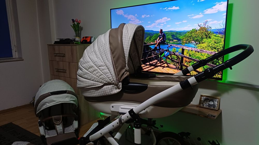 Cărucior/căruț copii 3 în 1 sport+landou+scaun auto.Krausman.