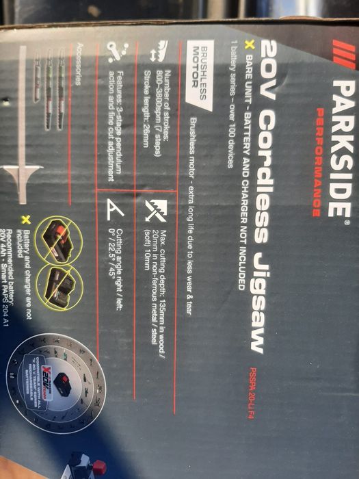 Fierastrau pendular Parkside Performance 20V, nou, cu garantie