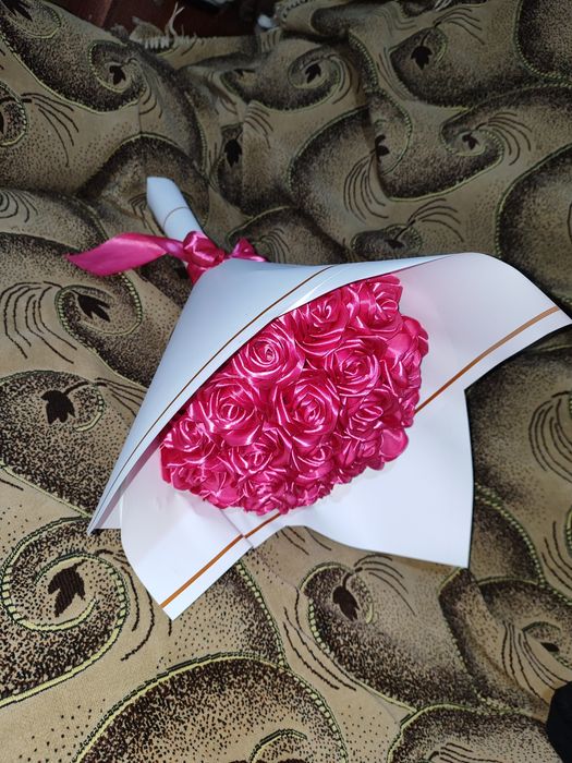 Букеты из атласной ленты