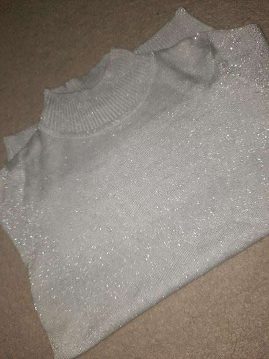 Водолазка серая, с блёстками, s, 99.000 uzd