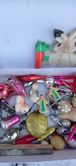 Саветские ёлочные игрушки стекло