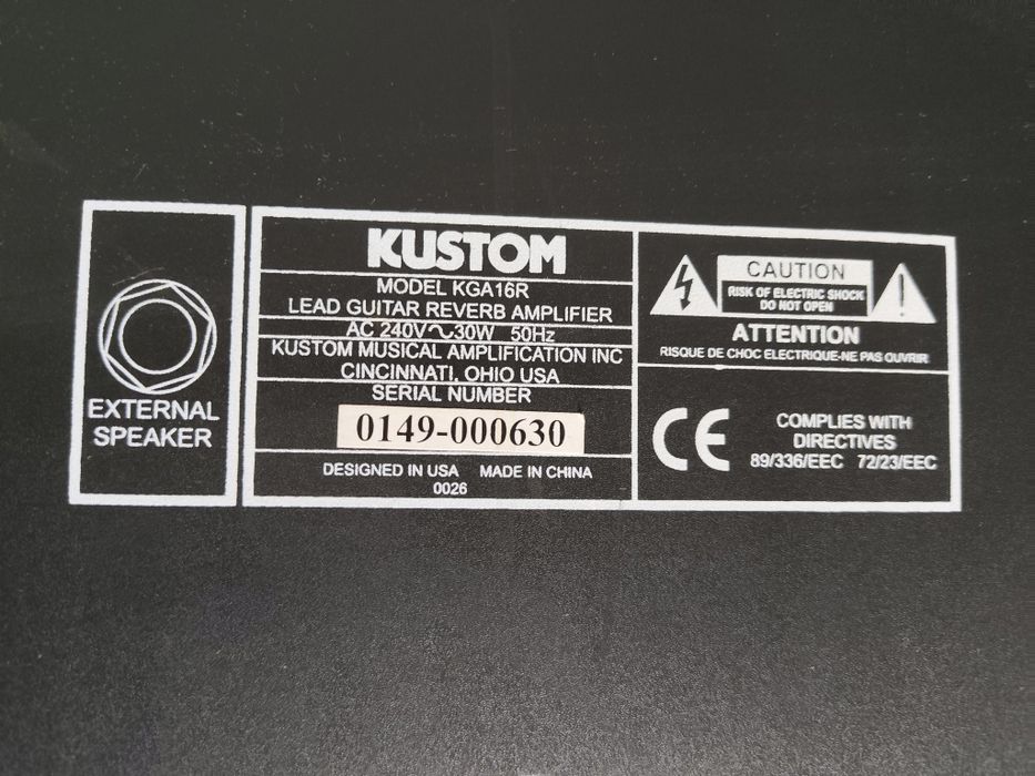 китарно кубе Kustom KGA16R