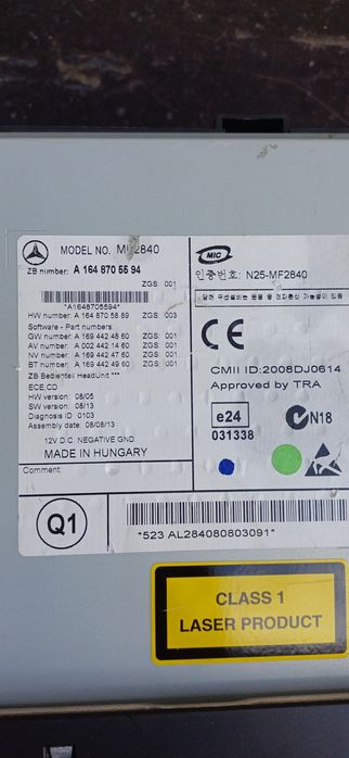 Оригинална мултимедия за мерцедес ml w164