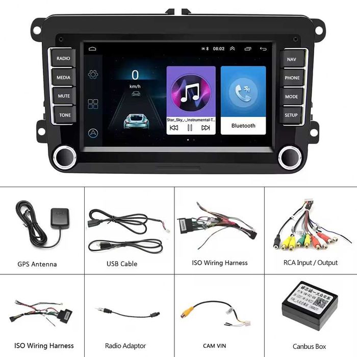 7 Инч Android Мултимедия с CarPlay за VW Golf 5 6 Polo Passat Touran