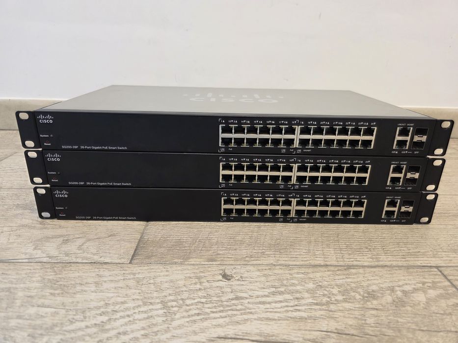 Switch Cisco SG200-26P Gigabit PoE, 26 porturi, administrabil