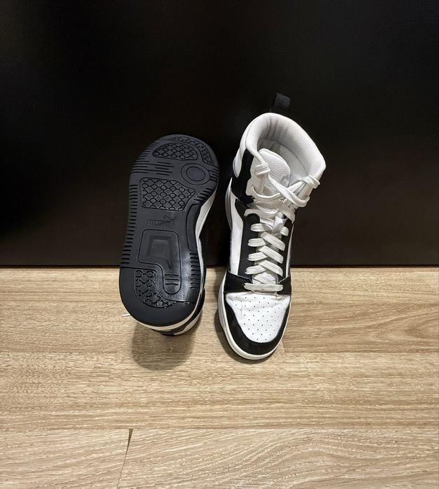 Маратонки Puma Rebound high-top white and black.