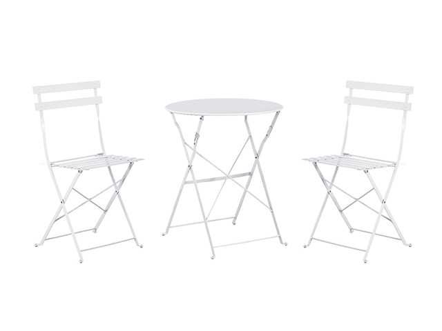 Set Bistro Flair mobilier terasa gradina, 2 scaune + masa, otel vopsit