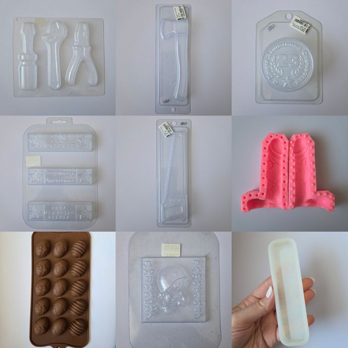 Молды/формочки для шоколада, мыла, гипса.