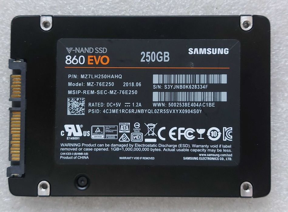 SSD Samsung 860 EVO 250GB SATA-III 2.5 inch