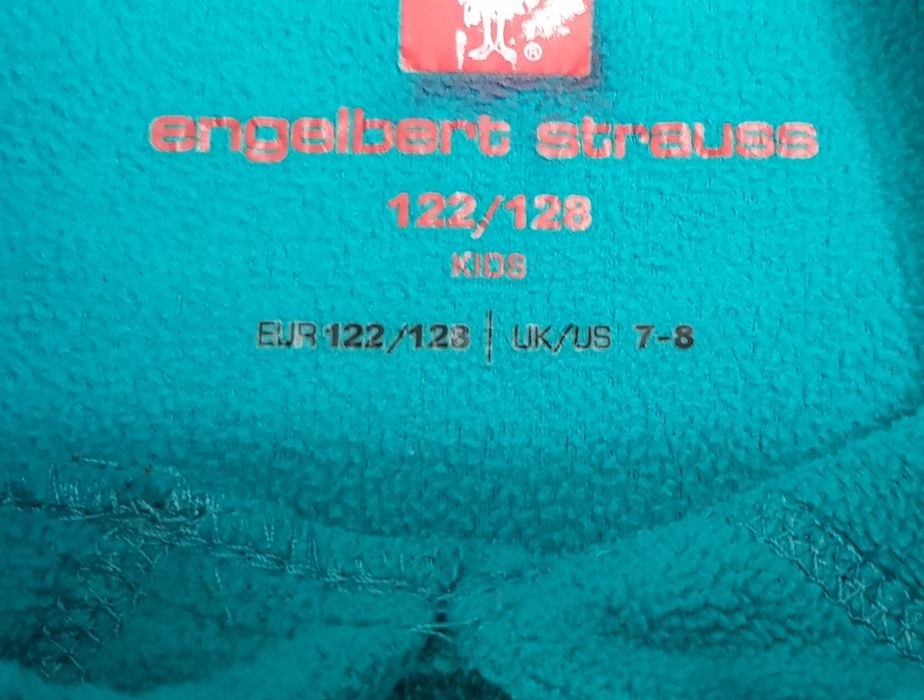 Bluza polar Engelbert Strauss, hanorac cu gluga fleece, nr. 122-128 EU