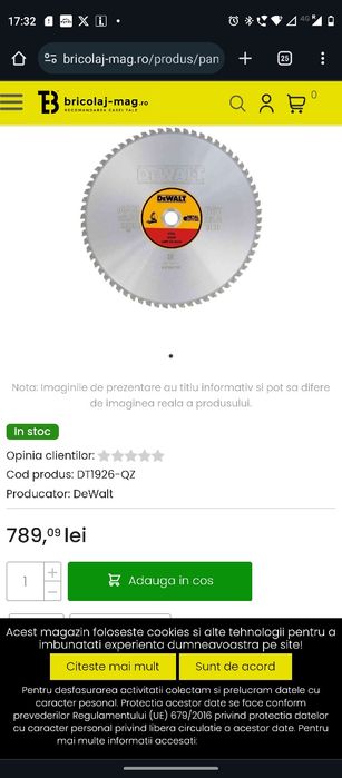 DeWalt DT1926-QZ Panza tăiat metal (Bosch,Makita,Hilti)