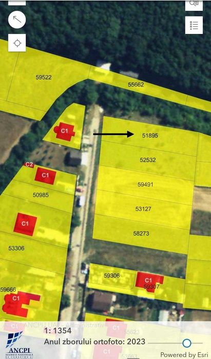 Teren intravilan 1008 mp, Moara Vlăsiei, Str. Tudor Arghezi -utilități