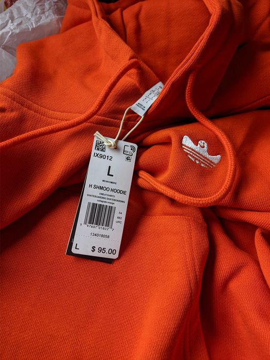adidas Heavyweight Shmoofoil Pullover Hoodie Collegiate Orange