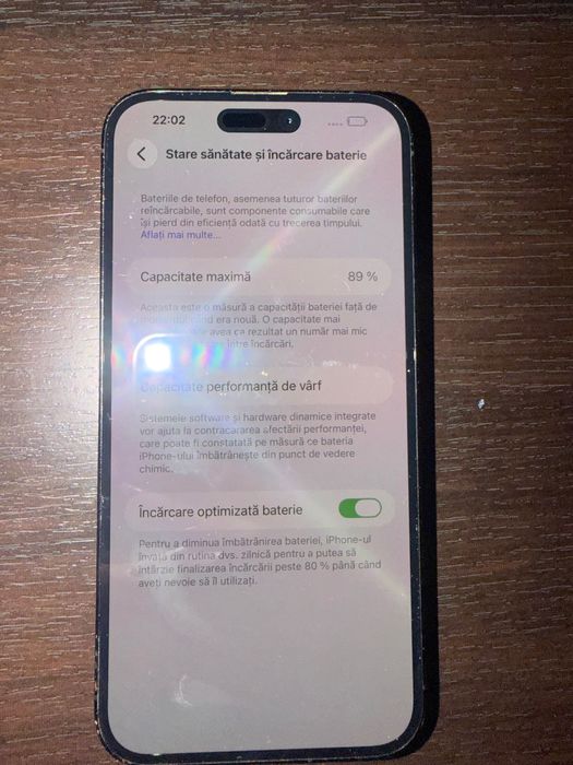 IPHONE 14 pro max 128 gb 89% sănătate baterie